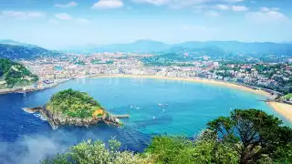 San Sebastian coastal view, Spain