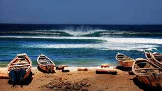 Boats on the Senegalese coast