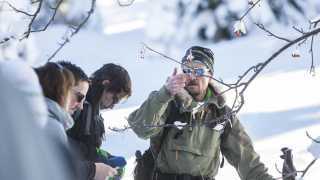 Stephane Viron teaching mountain survival