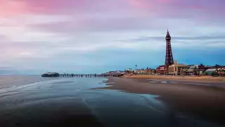 Blackpool Beach, Lancashire, UK