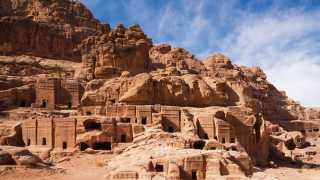 Facades of homes in ancient Petra