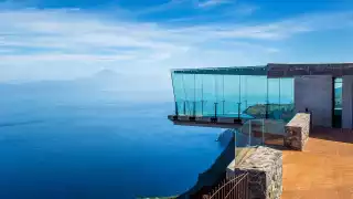 Viewing platform at Mirador de Abrante in Agulo on La Gomera, Canary Islands