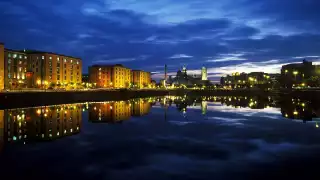 Liverpool skyline over the River Mersey