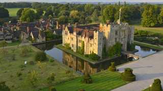 Aerial view of Hever Castle, Kent