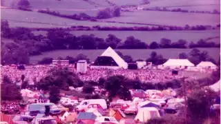 Vintage photo of the Pyramid Stage at Glastonbury