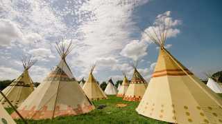 Tipis at Isle of Wight festival