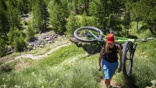 Hike-a-biking the GR58 route in the southern French Alps