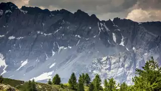 Mountain views in the southern French Alps, near the GR58 hiking route