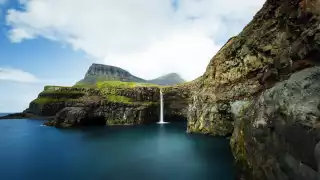 The Mulafossur waterfall, Faroe Islands