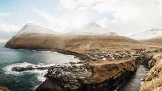 A remote village in the Faroe Islands
