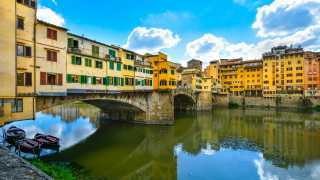 Ponte Vecchio, the old crossing of the River Arno in Florence, Italy