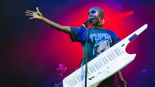 Laura Mvula on stage at Standon Calling 2017