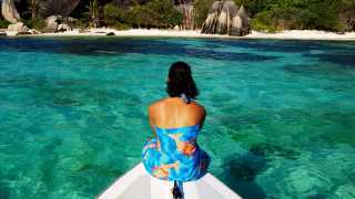 Taking a sailing trip in Seychelles