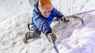 Ice climbing in Covent Garden, London
