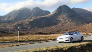 Driving an electric car through Scotland on a new travel tour