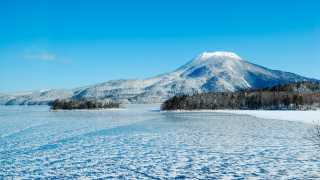 Frozen waters in mountainous Eastern Hokkaido, Japan