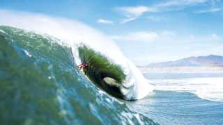 Kai Lenny surfing Mavericks in California, USA