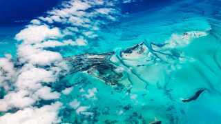 The stunning blue water surrounding The Bahamas