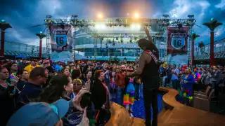 Crowds at The Rock Boat cruise music festival