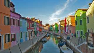 Houses in Burano, Venice Lagoon, Italy