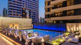 The stunning pool at Grosvenor House Dubai