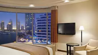 Inside a luxurious room at Grosvenor House Dubai