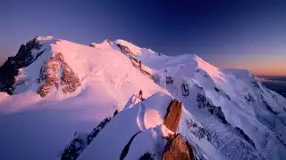 Mountaineering near Chamonix, France