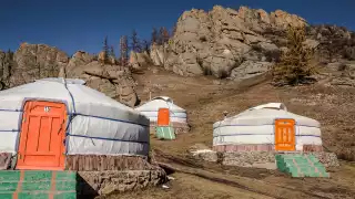 Yurts in Mongolia on a G Adventures Nomadic Living tour