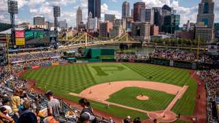 View from the PNC Park in Pittsburgh on a matchday