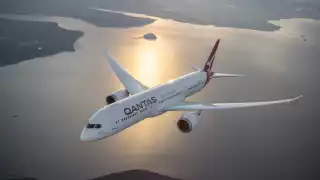 Qantas Dreamliner in flight