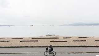 Cycling the seawall at Stanley Park, Vancouver