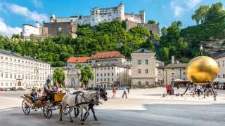 A horse carriage ride through Salzburg, Austria