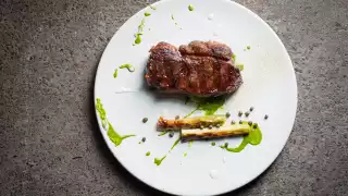 Steak in a restaurant in Buenos Aires, Argentina