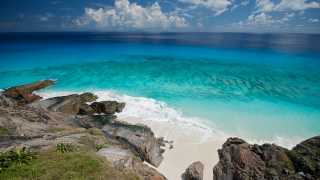 Coast of Fregate Island Private in Seychelles