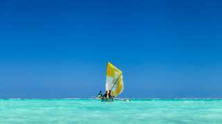 A sailboat off the coast of Madagascar