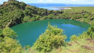 A lagoon in Reunion, an island in the Indian Ocean