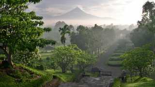 Mists at Candi Borobudur temple, Indonesia