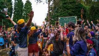 The victory ceremony at Camp Wildfire