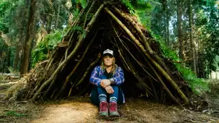 Shelter building at Camp Wildfire