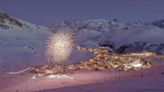 Fireworks in Alpe D'Huez, France