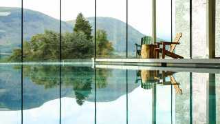 Swimming pool views at Another Place – The Lake, Lake District
