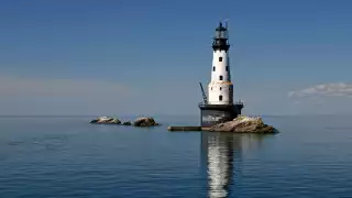 Lighthouse in Isle Royale National Park, USA