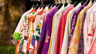 Colourful Japanese kimonos