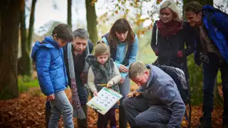 Children with a park ranger at Forest Holidays