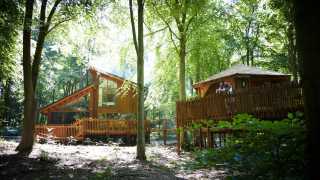 Wood cabins at Forest Holidays