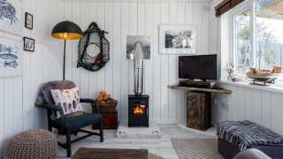 Self-catering accommodation: the living room at the Lobster Pot, Cornwall