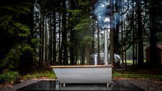 Best self-catering accommodations: wood-fired hot tub at Glen Dye, Aberdeenshire