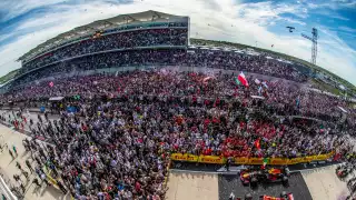 Bleacher seating at COTA