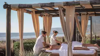 Outdoor spa at Paradis Plage, Agadir, Morocco