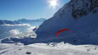 Paragliding in the Aletsch Arena, Valais, Switzerland